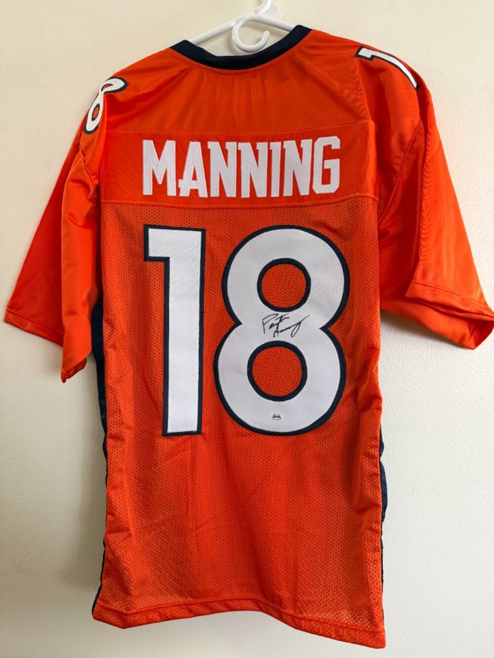 PEYTON MANNING SIGNED DENVER BRONCOS AUTOGRAPHED CUSTOM ORANGE JERSEY wCOA XL502